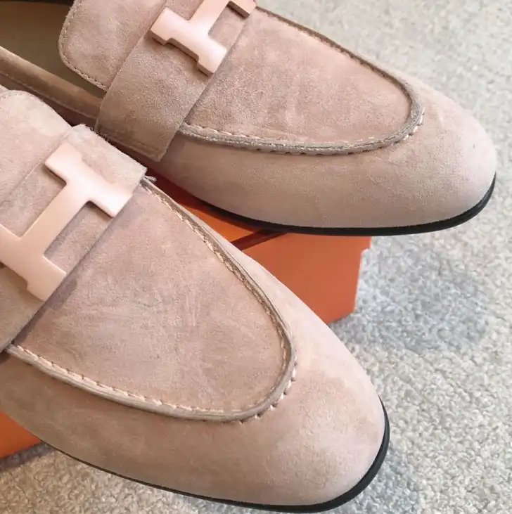 hype Hermes Leather Shoes