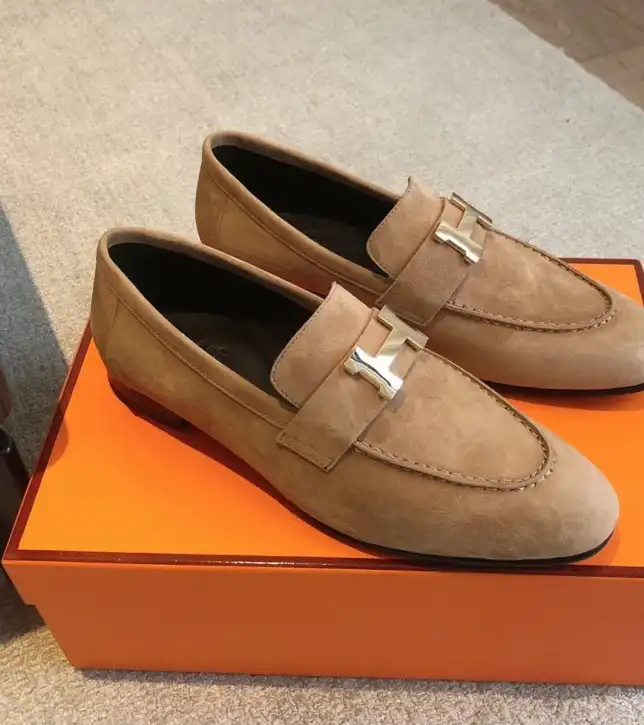 hype Hermes Leather Shoes