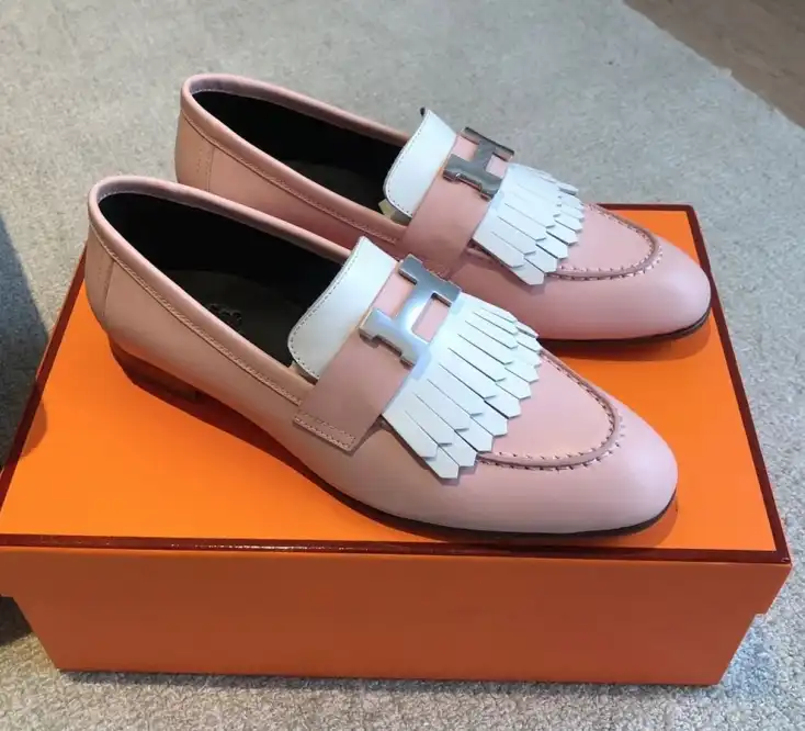 hype Hermes Leather Shoes