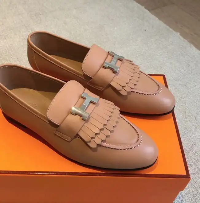 hype Hermes Leather Shoes