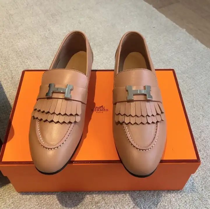 hype Hermes Leather Shoes