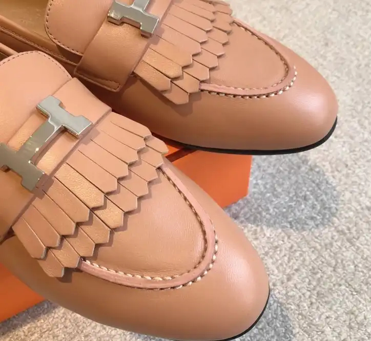 hype Hermes Leather Shoes