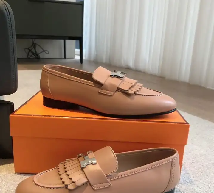 hype Hermes Leather Shoes