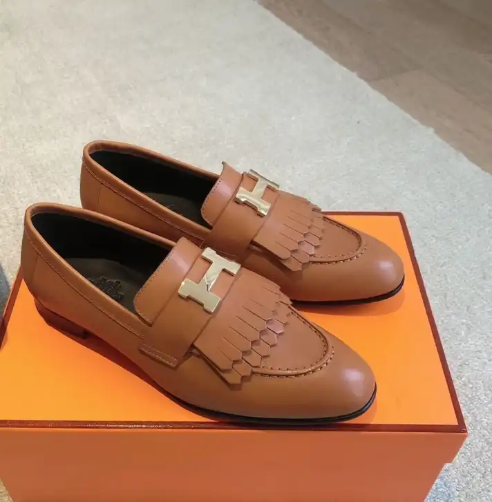 hype Hermes Leather Shoes