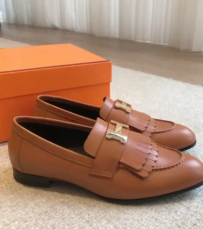 hype Hermes Leather Shoes