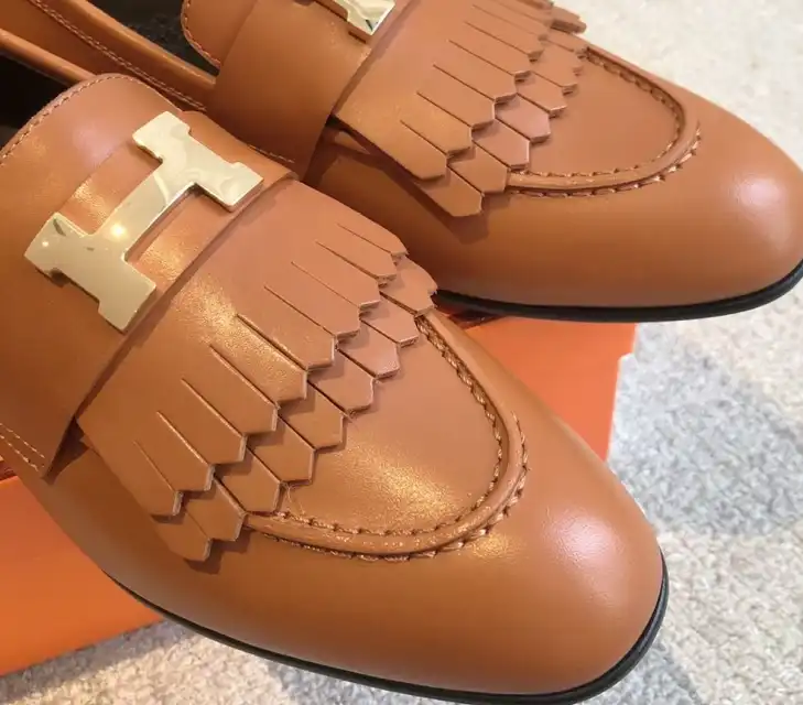 hype Hermes Leather Shoes