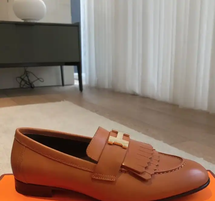 hype Hermes Leather Shoes