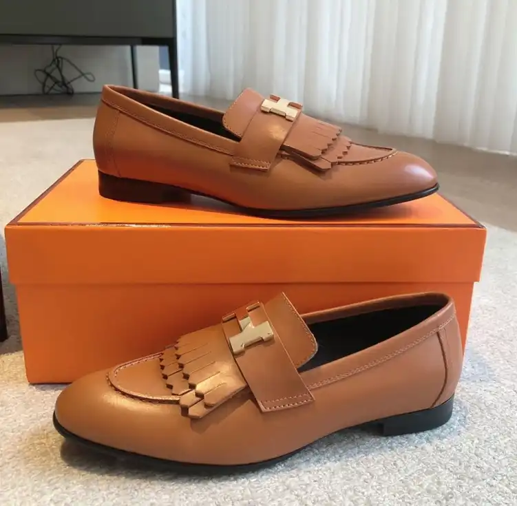 hype Hermes Leather Shoes