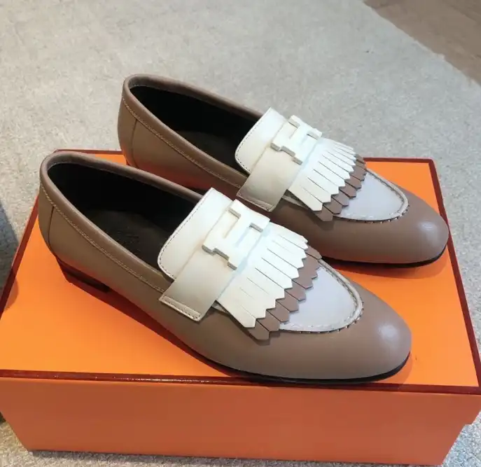 hype Hermes Leather Shoes