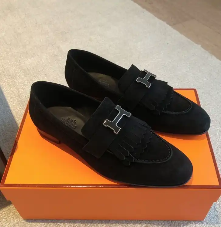 hype Hermes Leather Shoes