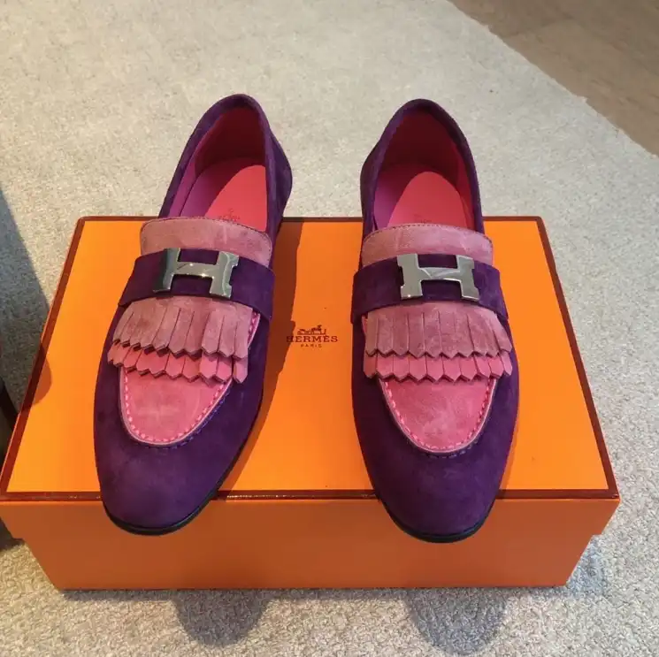 hype Hermes Leather Shoes