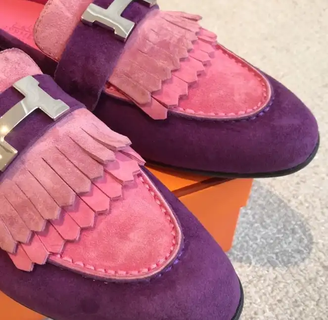 hype Hermes Leather Shoes