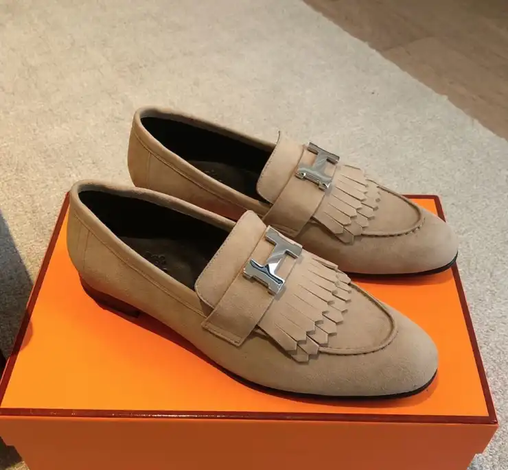 hype Hermes Leather Shoes