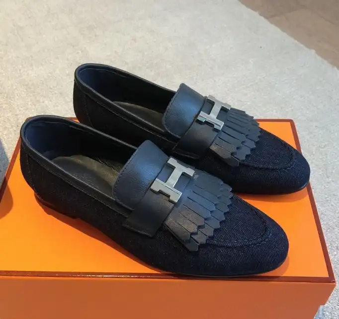 hype Hermes Leather Shoes