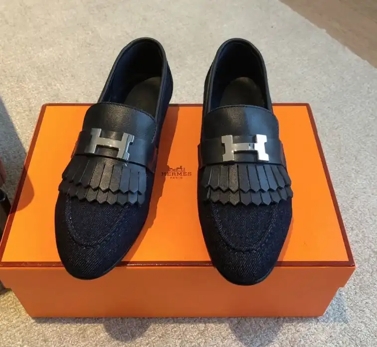 hype Hermes Leather Shoes