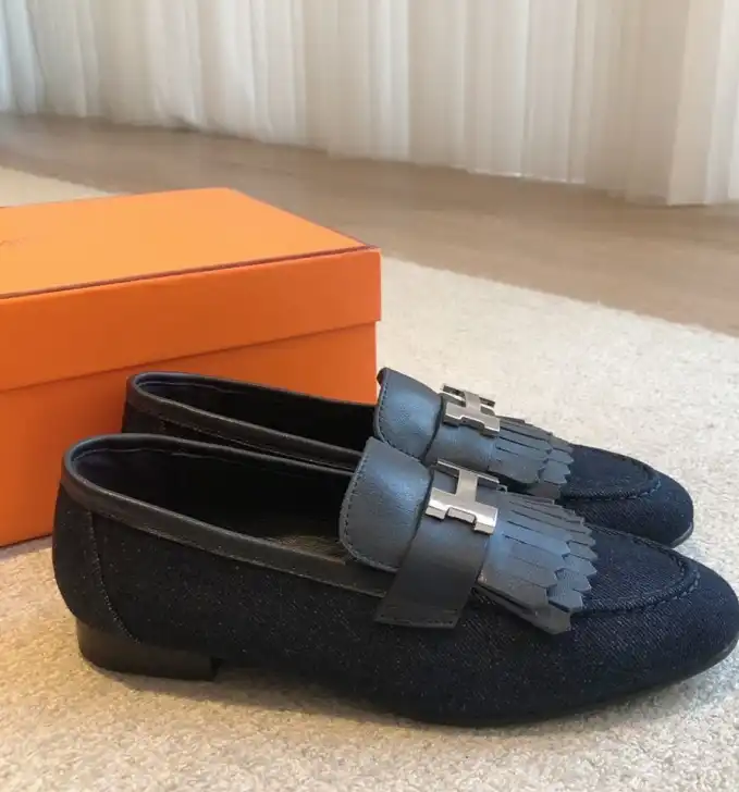 hype Hermes Leather Shoes