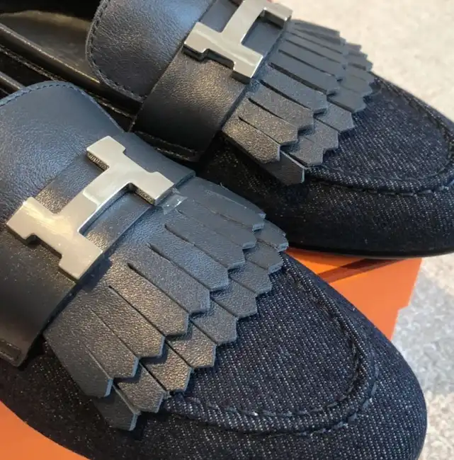 hype Hermes Leather Shoes