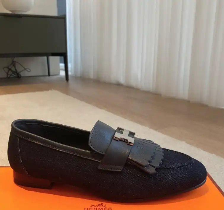 hype Hermes Leather Shoes