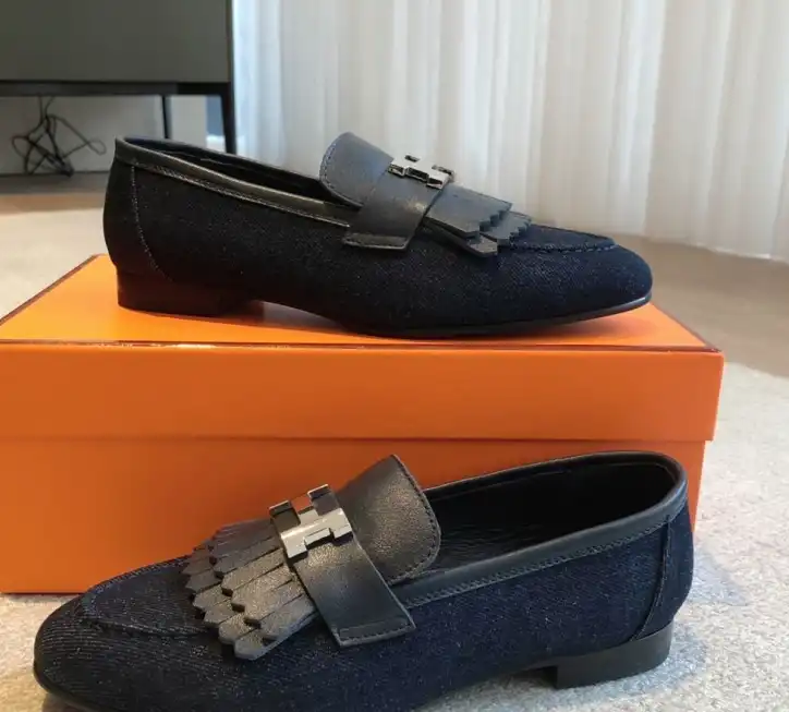 hype Hermes Leather Shoes