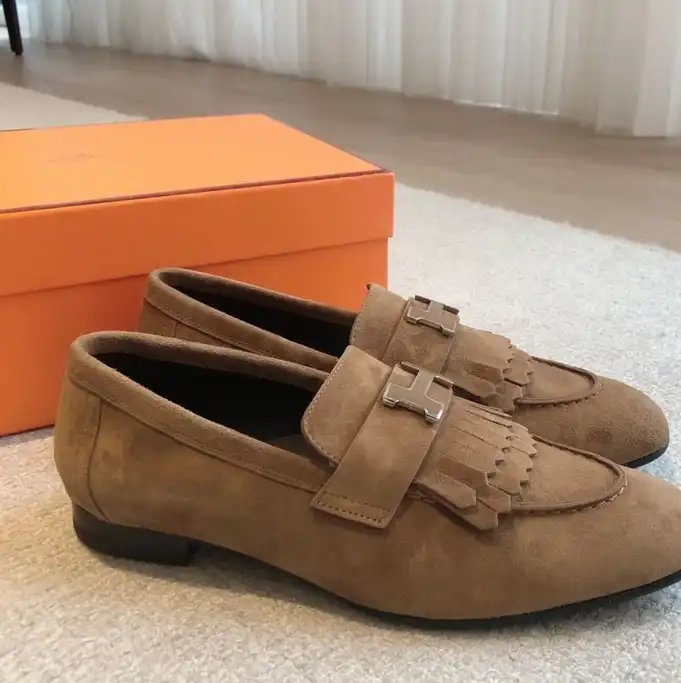 hype Hermes Leather Shoes