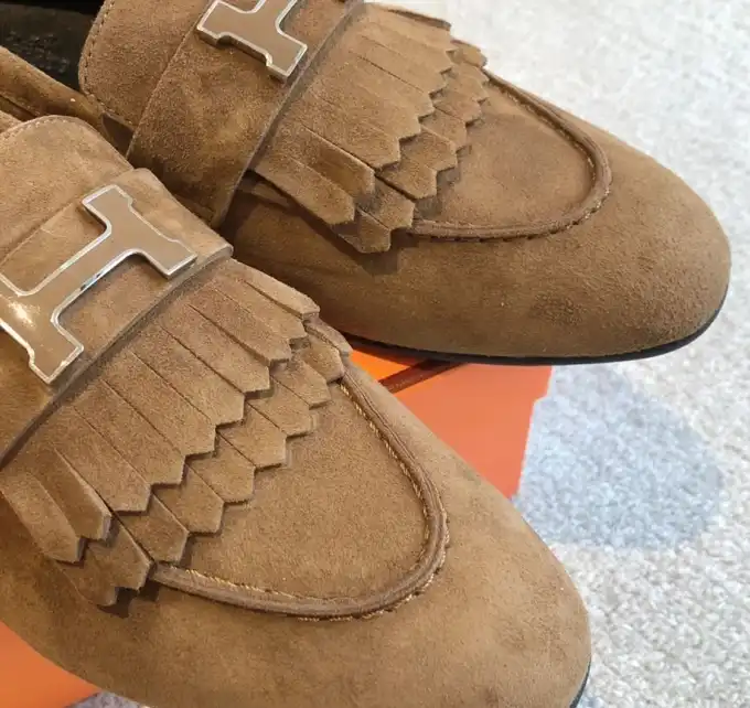 hype Hermes Leather Shoes