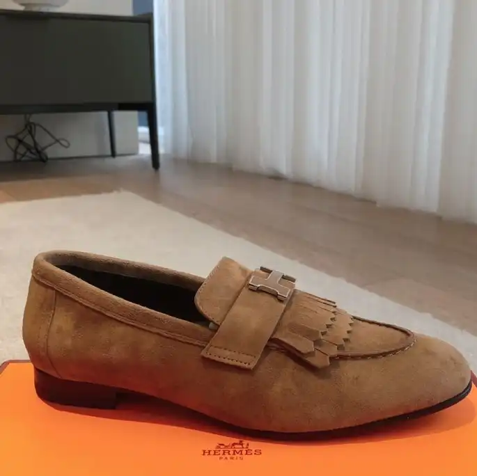 hype Hermes Leather Shoes