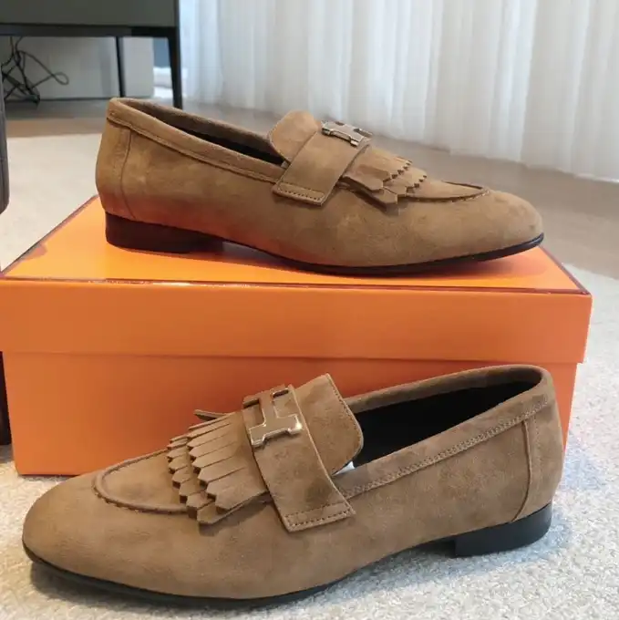 hype Hermes Leather Shoes