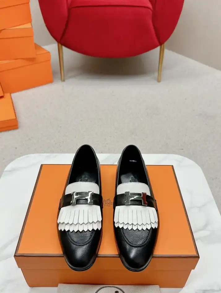 hype Hermes Leather Shoes