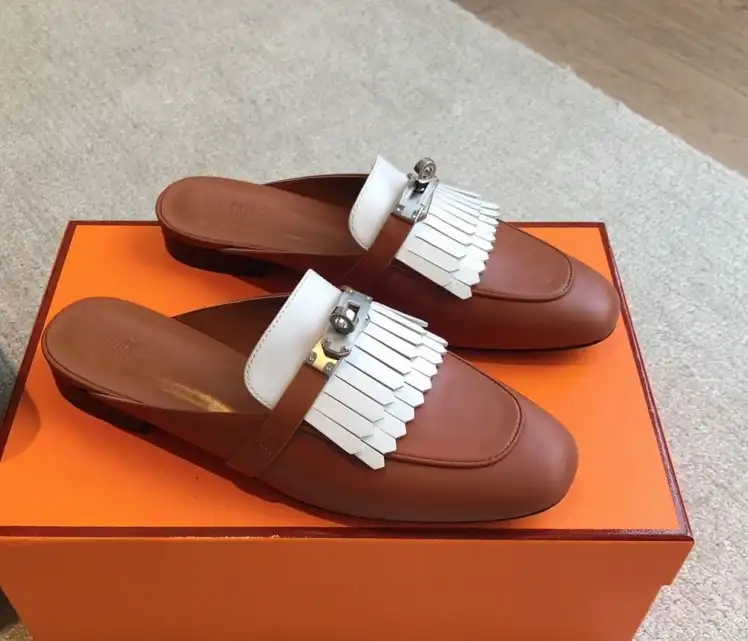 hype Hermes Leather Shoes