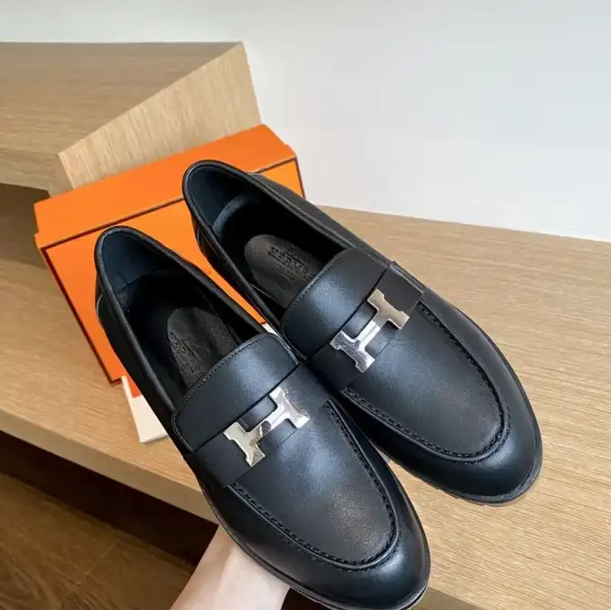 hype Hermes Leather Shoes