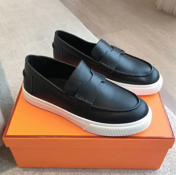 hype Hermes Leather Shoes