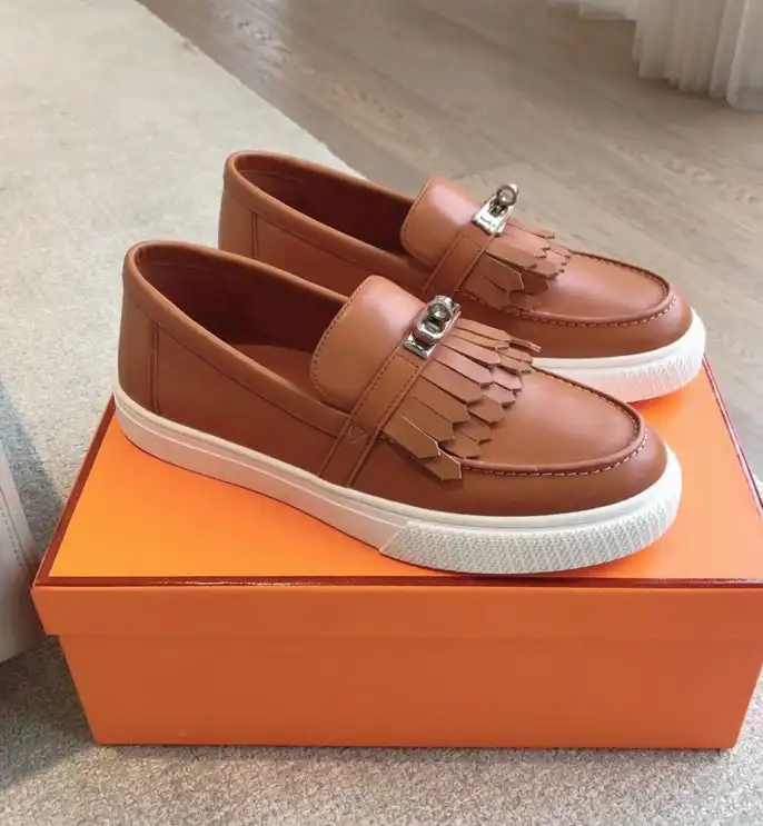 hype Hermes Leather Shoes