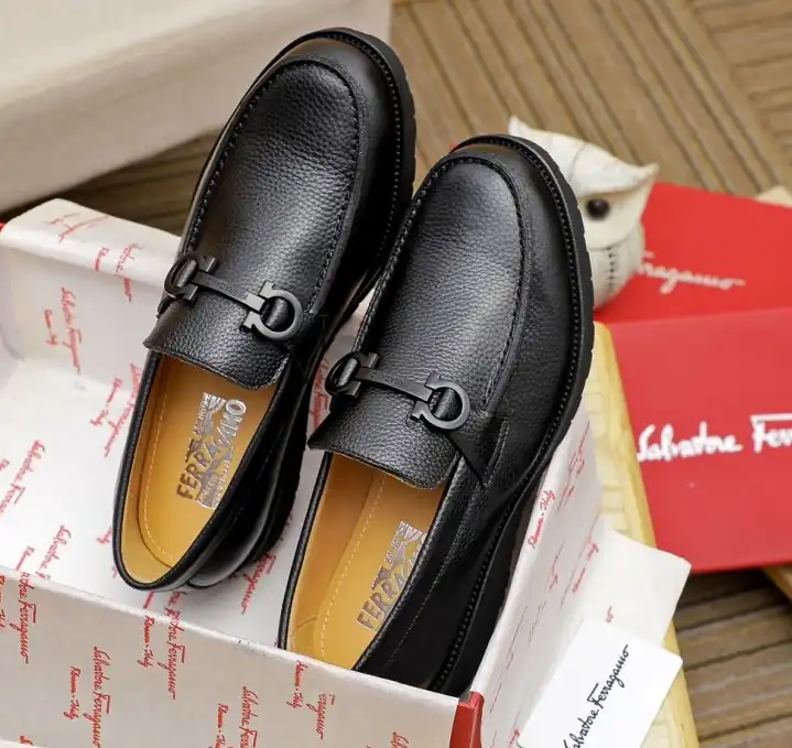 hype Ferragamo Leather Shoes