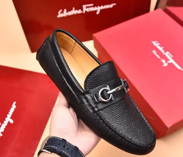 hype Ferragamo Leather Shoes