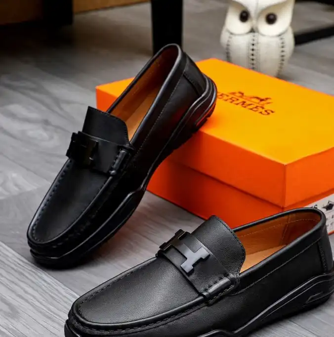 hype Hermes Leather Shoes