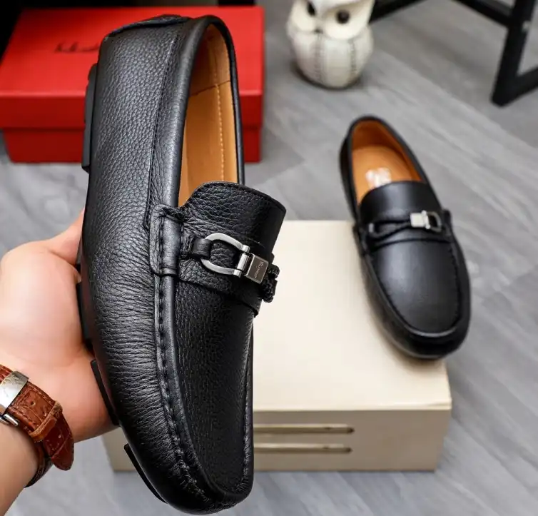 hype Ferragamo Leather Shoes