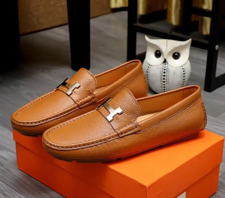 hype Hermes Leather Shoes