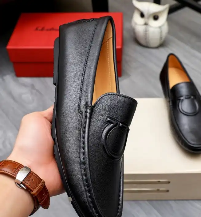 hype Ferragamo Leather Shoes