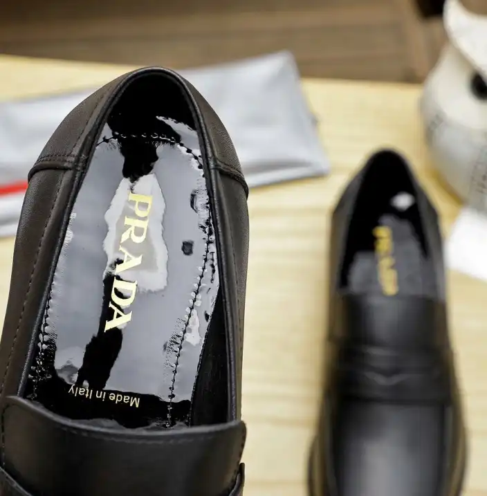 hype Prada Leather Shoes