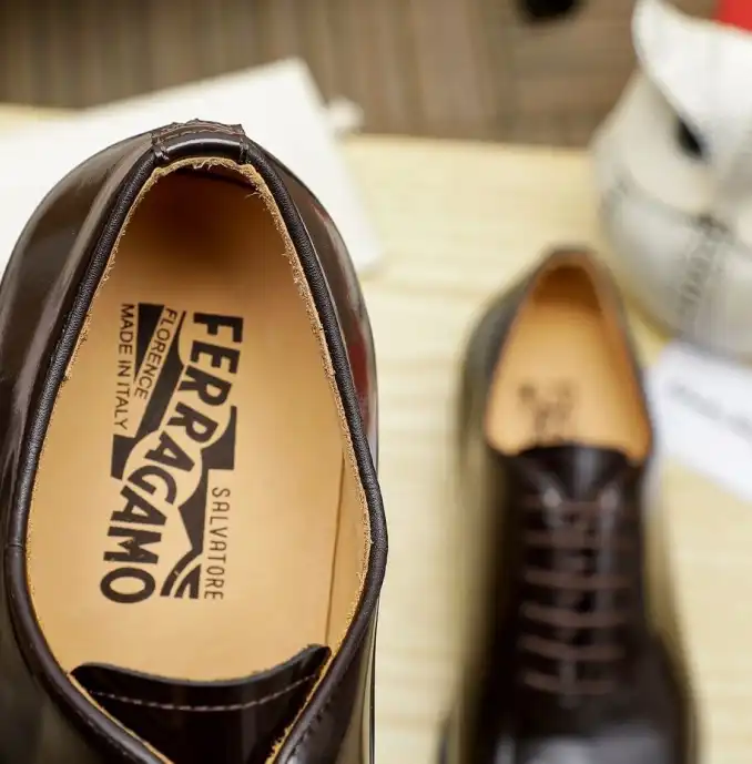 hype Ferragamo Leather Shoes