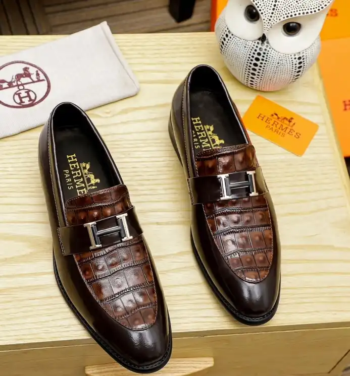 hype Hermes Leather Shoes