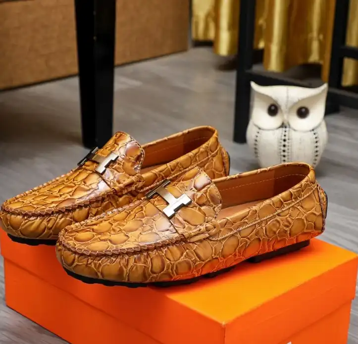 hype Hermes Leather Shoes