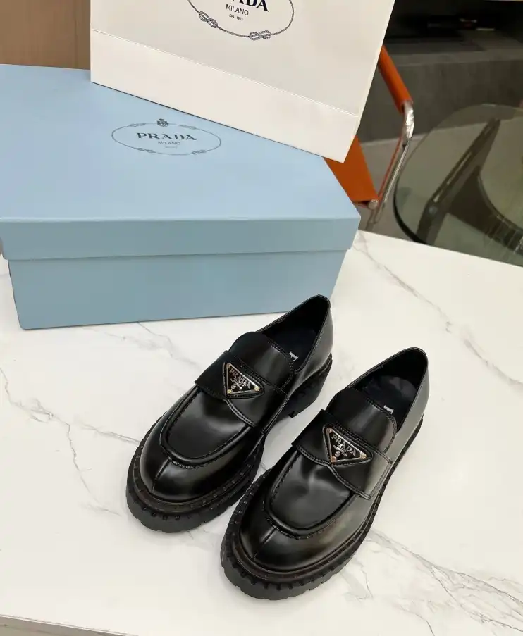 hype Prada Leather Shoes