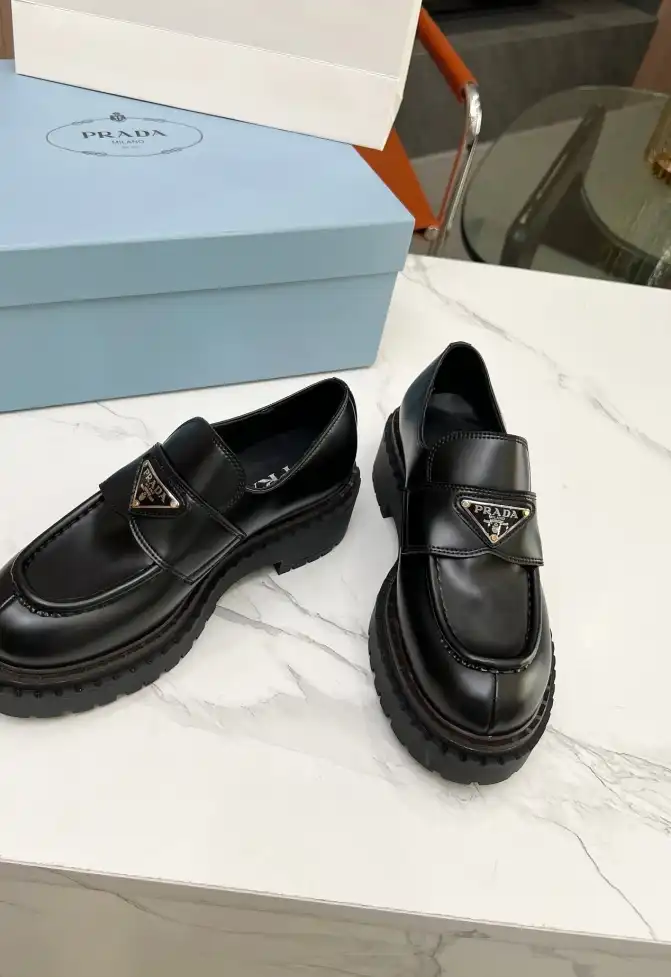 hype Prada Leather Shoes