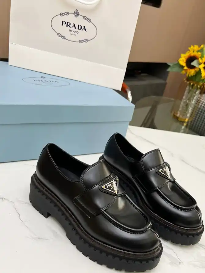 hype Prada Leather Shoes