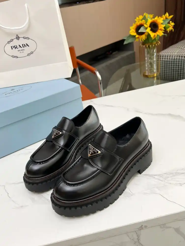 hype Prada Leather Shoes