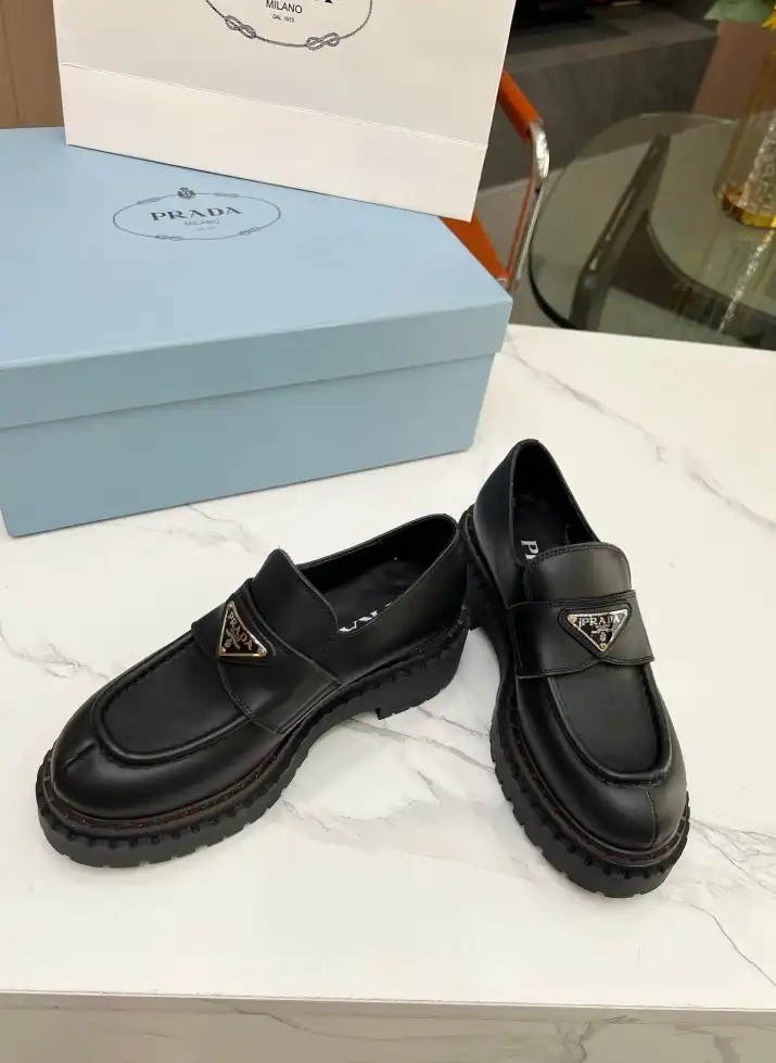 hype Prada Leather Shoes