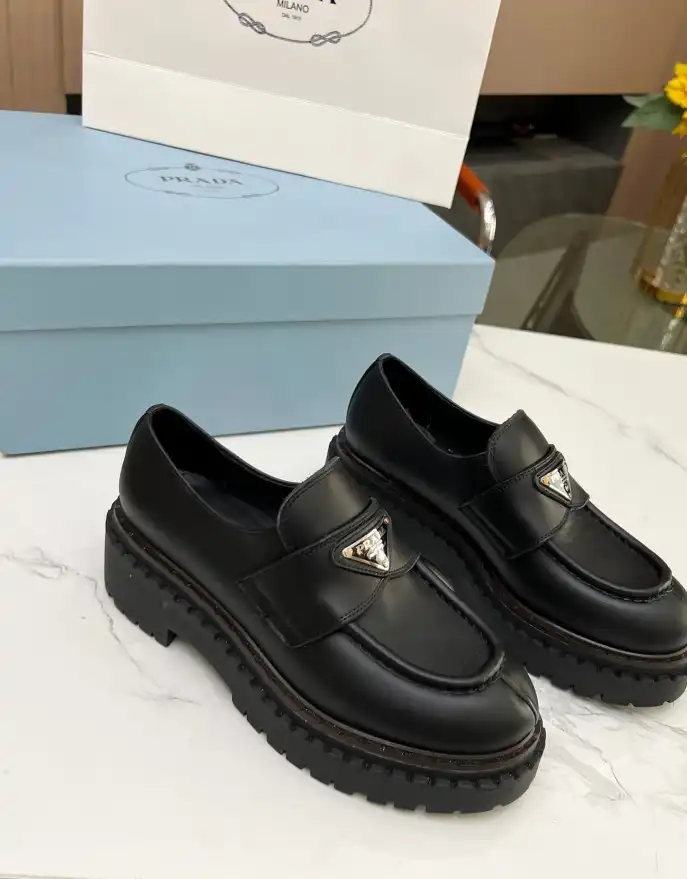 hype Prada Leather Shoes