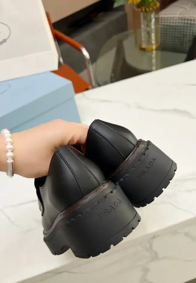 hype Prada Leather Shoes