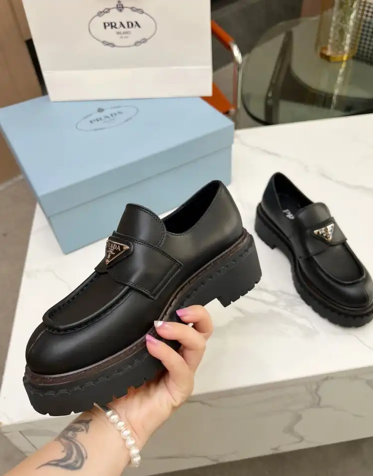 hype Prada Leather Shoes